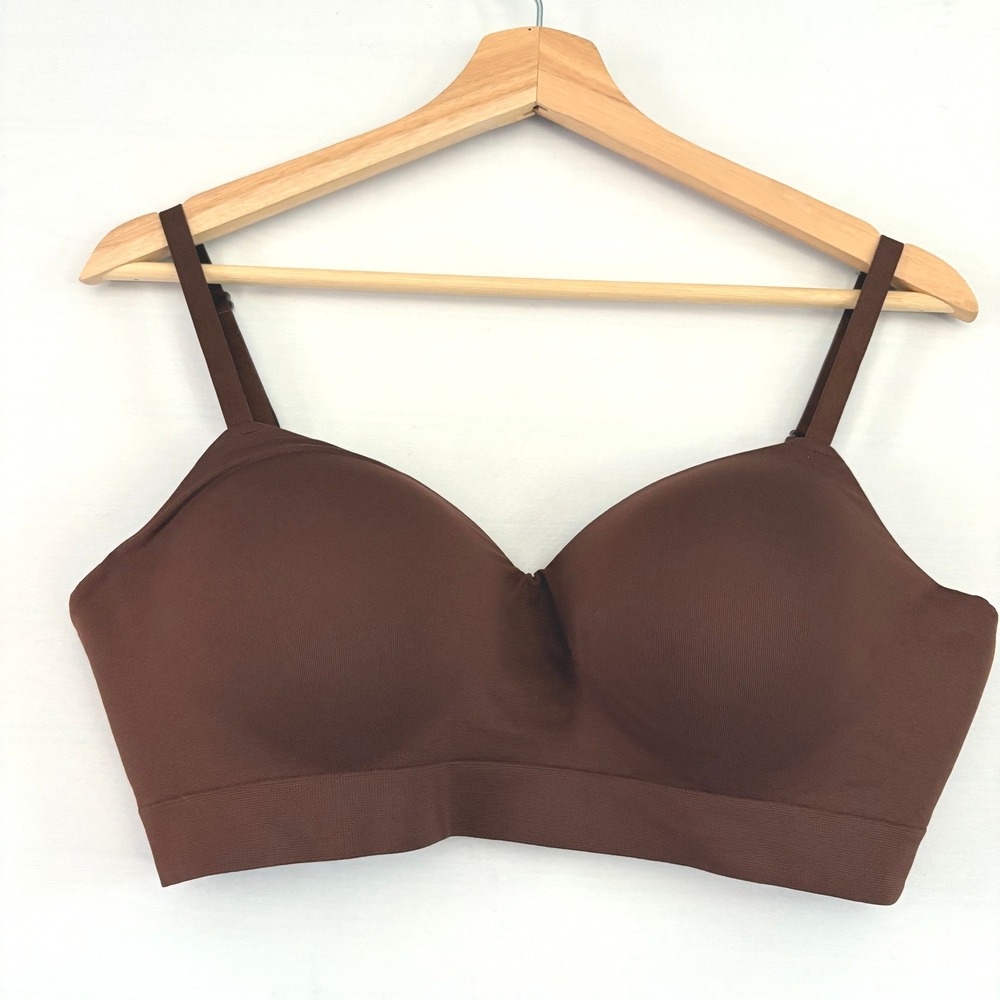 Truekind Daily Comfort Wireless Shaper Bra Brown Large 10210